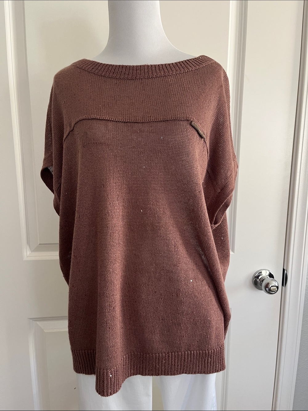 Brunello Cucinelli Sweater with sequins in Dusty Rose